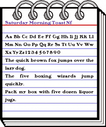 Saturday Morning Toast Nf Regular animated font preview Saturday Morning Toast Nf Regular animated font preview