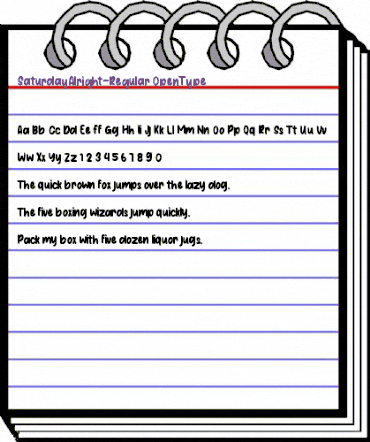 Saturday Alright Regular animated font preview Saturday Alright Regular animated font preview