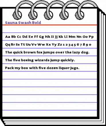 Sauna Swash Bold animated font preview Sauna Swash Bold animated font preview