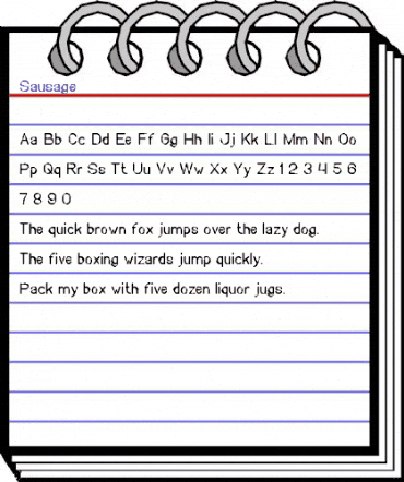 Sausage Regular animated font preview Sausage Regular animated font preview