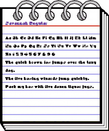 Savannah Regular animated font preview