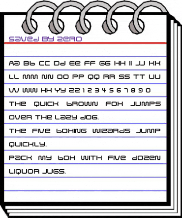 Saved By Zero Regular animated font preview Saved By Zero Regular animated font preview