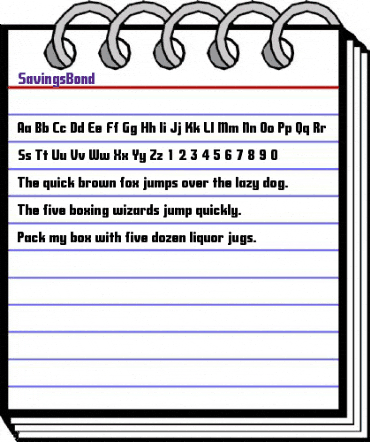 SavingsBond Regular animated font preview