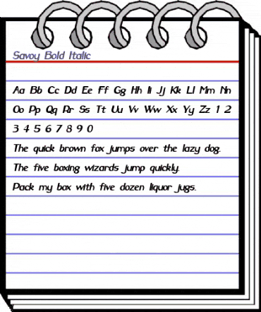 Savoy Bold Italic animated font preview Savoy Bold Italic animated font preview