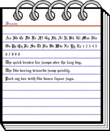 Old English Regular animated font preview