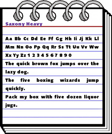 Saxony-Heavy Regular animated font preview Saxony-Heavy Regular animated font preview