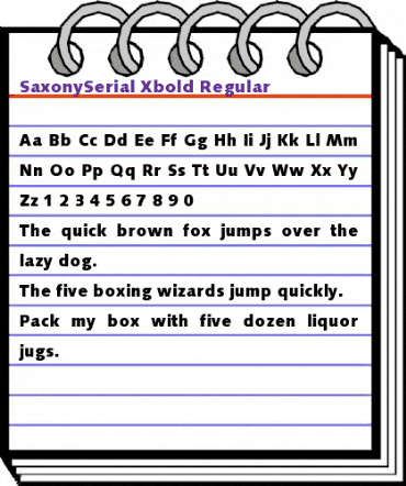 SaxonySerial-Xbold Regular animated font preview SaxonySerial-Xbold Regular animated font preview