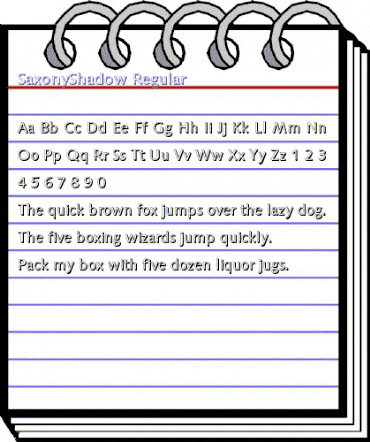 SaxonyShadow Regular animated font preview SaxonyShadow Regular animated font preview