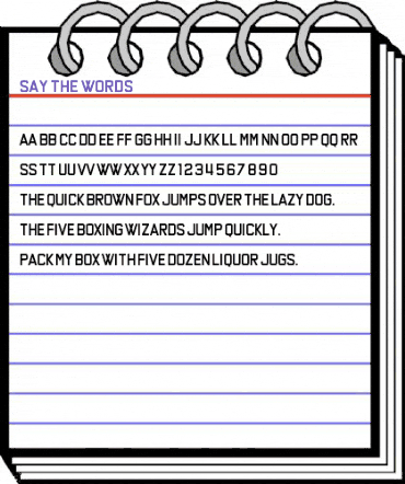Say the Words Regular animated font preview Say the Words Regular animated font preview