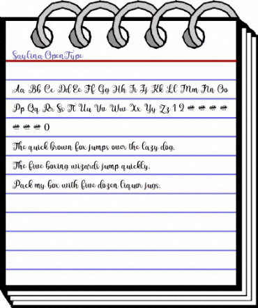 Saylina Regular animated font preview Saylina Regular animated font preview