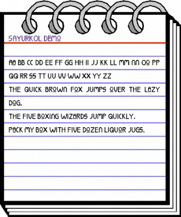 SAYURKOL Demo animated font preview