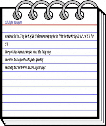 SB Byte Oblique animated font preview SB Byte Oblique animated font preview