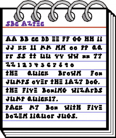 SBC Aztec Regular animated font preview
