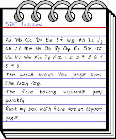 SBC Jazzed Regular animated font preview