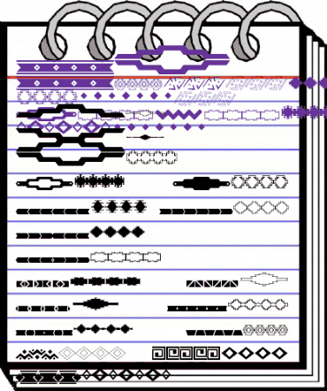 SC Southwest Dividers Regular animated font preview