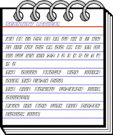Scanning Regular animated font preview