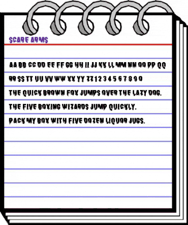 Scare Arms Regular animated font preview