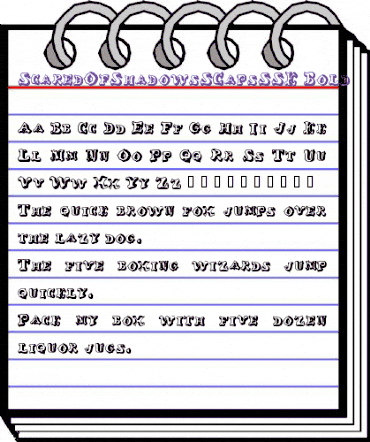 ScaredOfShadowsSCapsSSK Bold animated font preview