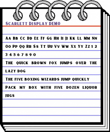 Scarlett Display DEMO animated font preview Scarlett Display DEMO animated font preview