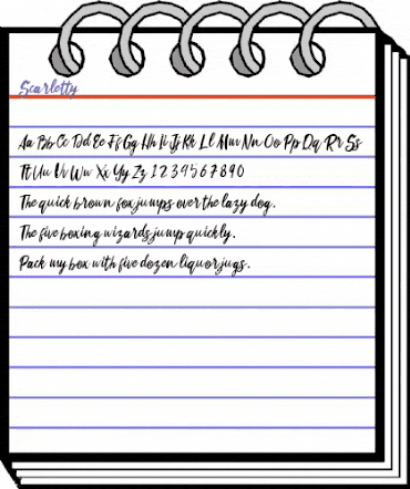 Scarletty Regular animated font preview