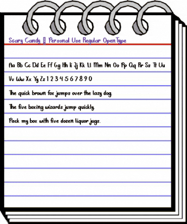 Scary Candy - Personal Use Regular animated font preview Scary Candy - Personal Use Regular animated font preview