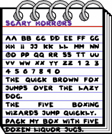 Scary HorrOrs Regular animated font preview