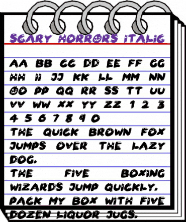 Scary HorrOrs Italic animated font preview Scary HorrOrs Italic animated font preview
