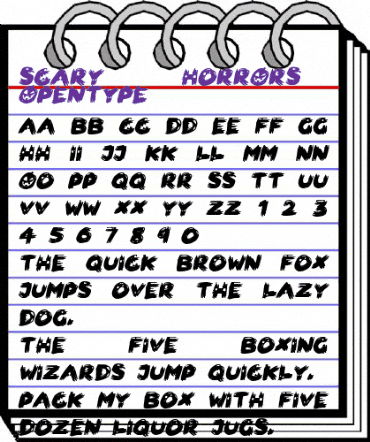 Scary HorrOrs Italic animated font preview