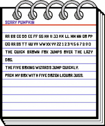 Scary Pumpkin Regular animated font preview