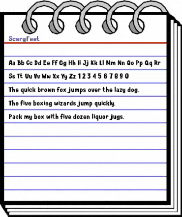 Scary Feet Regular animated font preview Scary Feet Regular animated font preview