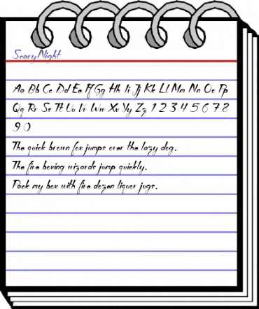 Scary Night Regular animated font preview