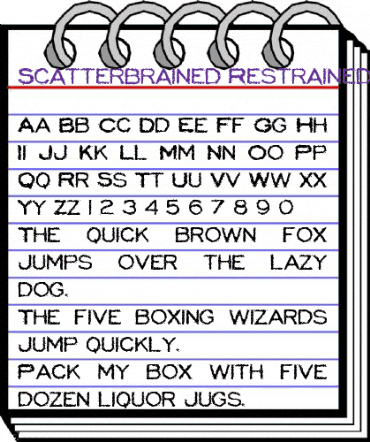 Scatterbrained Restrained Regular animated font preview