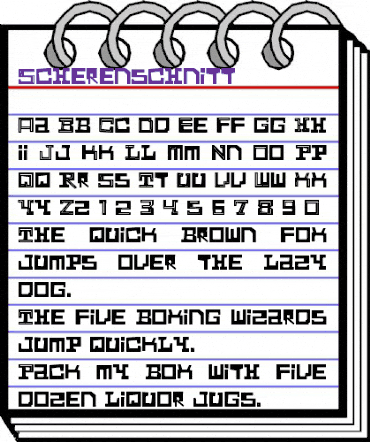 Scherenschnitt Regular animated font preview