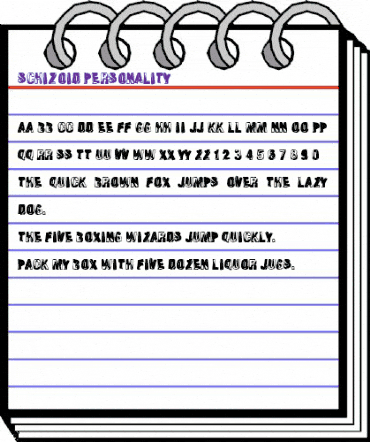 Schizoid Personality Regular animated font preview Schizoid Personality Regular animated font preview