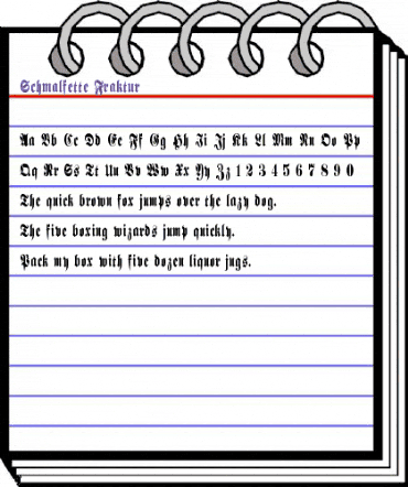 Schmalfette Fraktur Regular animated font preview Schmalfette Fraktur Regular animated font preview