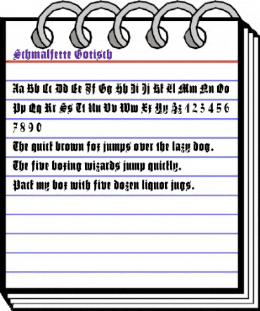 Schmalfette Gotisch Regular animated font preview Schmalfette Gotisch Regular animated font preview