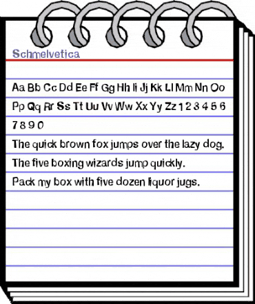 Schmelvetica Regular animated font preview Schmelvetica Regular animated font preview