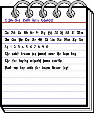 Schneidler Halb Fette Shadow Regular animated font preview Schneidler Halb Fette Shadow Regular animated font preview