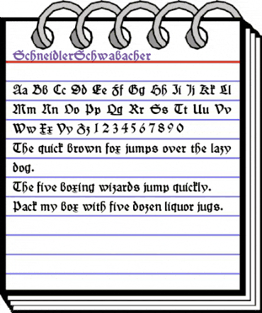 SchneidlerSchwabacher Regular animated font preview SchneidlerSchwabacher Regular animated font preview