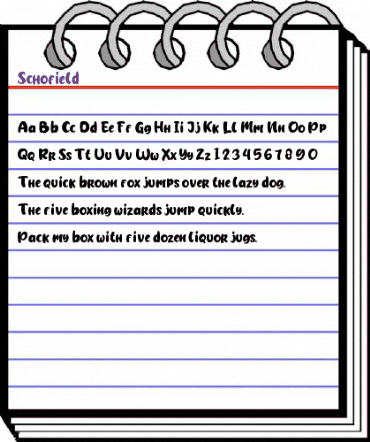 Schofield Regular animated font preview