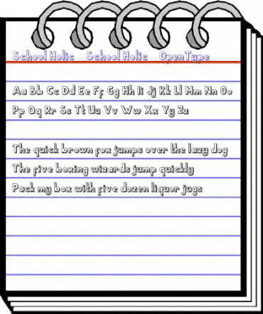School Holic 5 School Holic 5 animated font preview