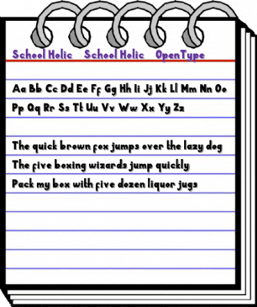 School Holic 7 School Holic 7 animated font preview