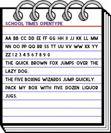 School Times Regular animated font preview