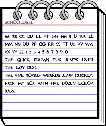Schooldaze Normal animated font preview Schooldaze Normal animated font preview
