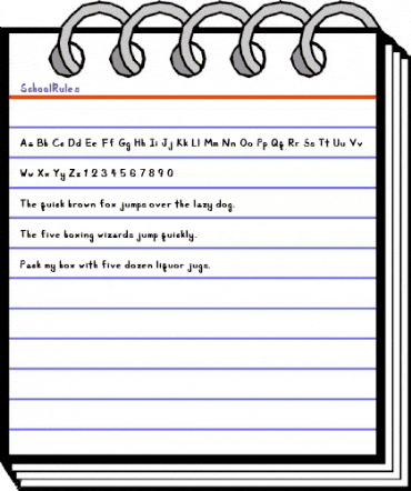 SchoolRules Regular animated font preview SchoolRules Regular animated font preview