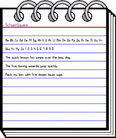 SchoonSquare Regular animated font preview SchoonSquare Regular animated font preview