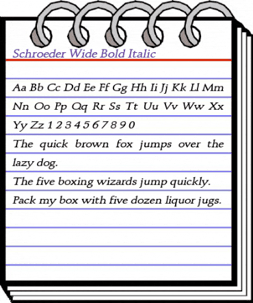 Schroeder Wide Bold Italic animated font preview Schroeder Wide Bold Italic animated font preview