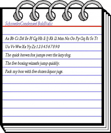 SchroederCondensed BoldItalic animated font preview SchroederCondensed BoldItalic animated font preview