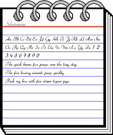 Schulmeister Regular animated font preview