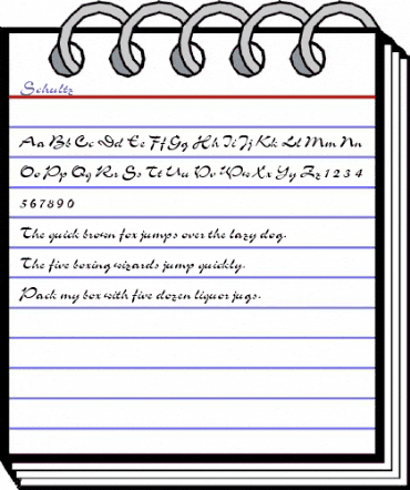 Schultz Regular animated font preview